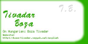 tivadar boza business card